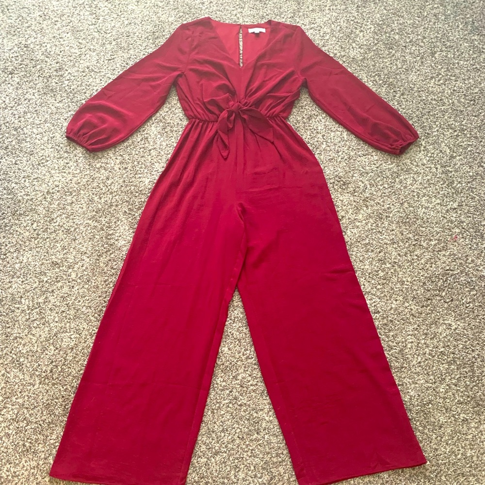 Burgundy Jumpsuit Size Large